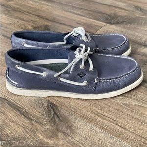 Mens Sperry top sider shoes, gray blue, size 11M